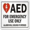 AED Automated External Defibrillator For Emergency Use Only OSHA Sticker, 7" x 5" view 1