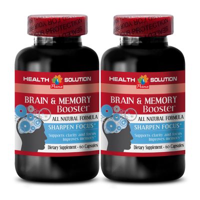 brain and memory - BRAIN AND MEMORY BOOSTER - increase processing speed, mind clarity and focus supplement, mind and memory support supplement, memory brain supplement, youthful brain - 2B 120 Caps