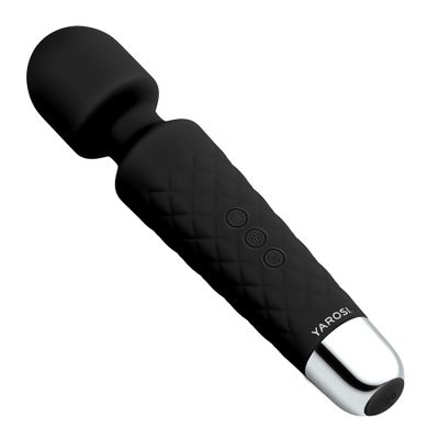 Yarosi Massage Device Strongest Cordless Handheld Massager - Powerful - Best for Travel - Magic Stress Away - Perfect on Back Legs Hand Pains and Sports Recovery - Black