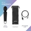 Yarosi Massage Device Strongest Cordless Handheld Massager - Powerful - Best for Travel - Magic Stress Away - Perfect on Back Legs Hand Pains and Sports Recovery - Black view 4