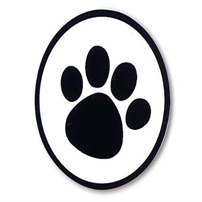 1-1/2" Diameter Clear Seals with a Black paw Print and Border are Perfect for All pet Lovers, 1.5" Round, 250 Pack by A1 bakery supplies Made in USA