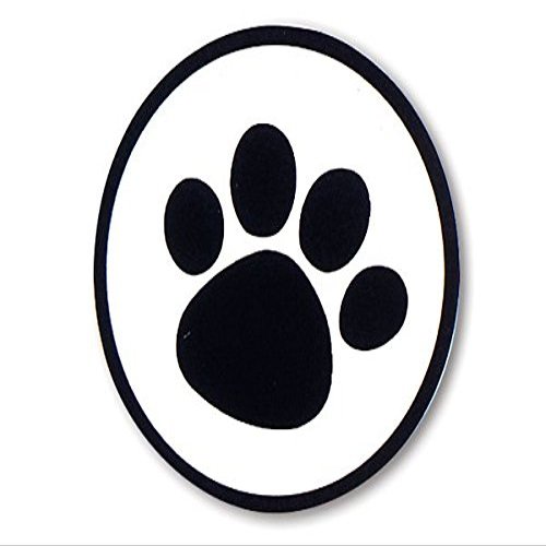 1-1/2" Diameter Clear Seals with a Black paw Print and Border are Perfect for All pet Lovers, 1.5" Round, 250 Pack by A1 bakery supplies Made in USA