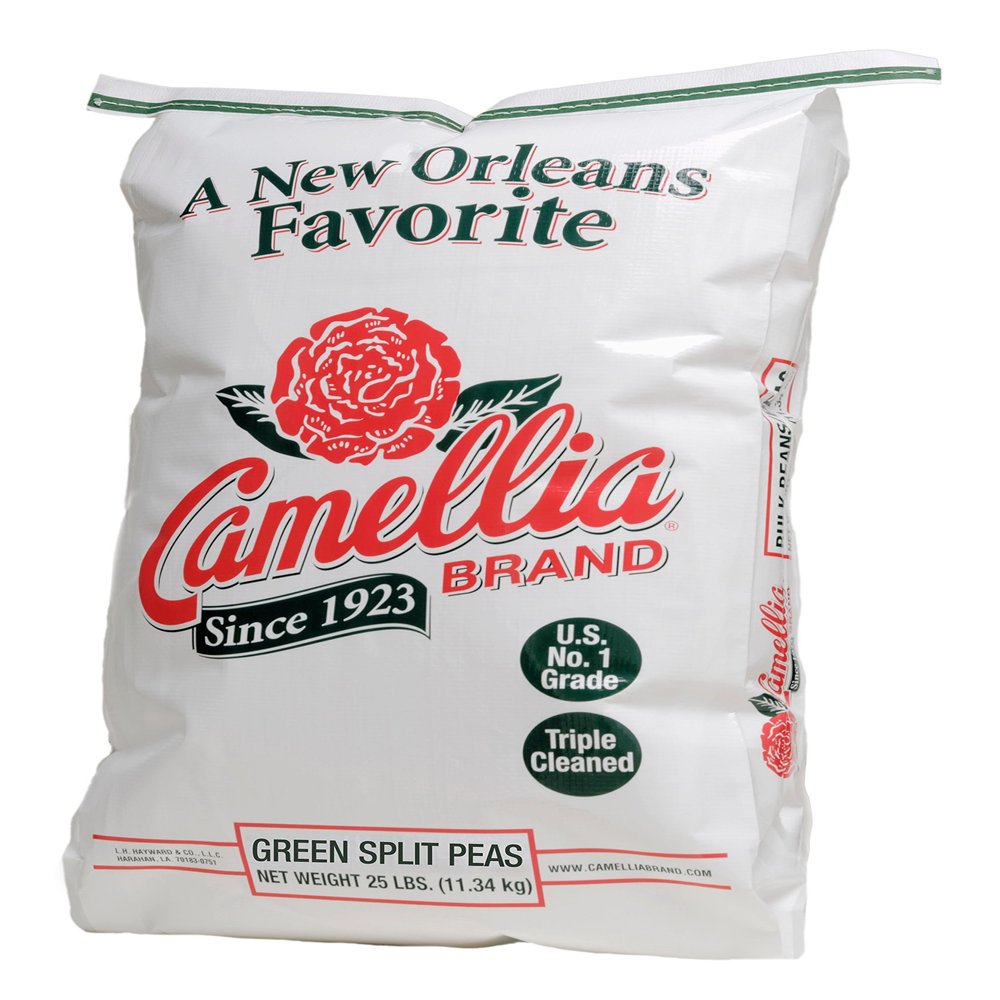 Camellia Brand Dry Green Split Peas, 25 Pound Bag