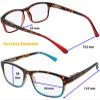 Success Eyewear Reading Glasses 3 Pair Great Value Stylish Readers Fashion Men and Women Glasses for Reading Set of Havana Clear, Havana Red, Havana Blue 1.75 view 3