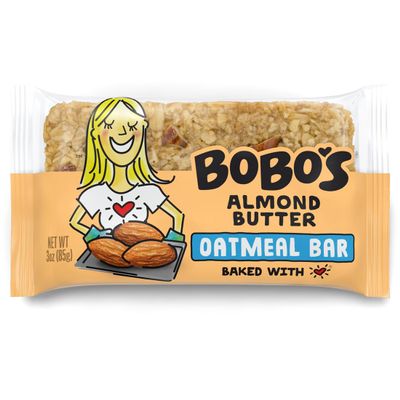 Bobo's Almond Butter Oat Bars, Gluten Free, Non-GMO, Whole Grain Oats, Pack of 12 | Snack Bars | On-the-Go | Made with Simple Ingredients