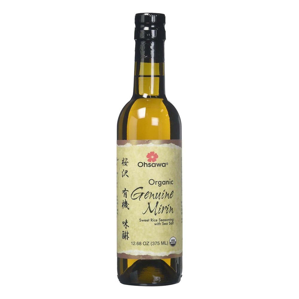 Ohsawa Genuine Mirin - Sweet Rice Seasoning Wine for Japanese Cuisine, Aged over 9 Months for Umami Flavor, Handcrafted, Non-GMO, Gluten-Free - 12.68 oz