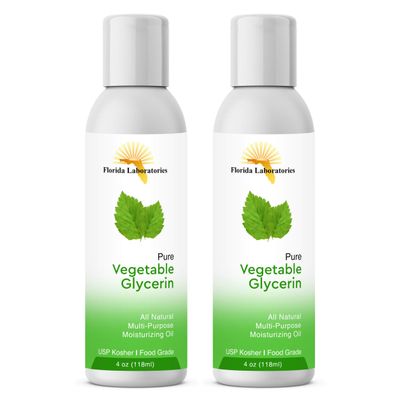 2 Bottles 4 oz of Vegetable Glycerine USP VG Kosher VG 99.9% Pure Food Grade