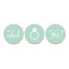 Andaz Press Chocolate Drop Labels Stickers, Wedding He Asked She Said Yes!, Mint Green, 216-Pack, for Bridal Shower Engagement Kisses Party Favors Decor view 1