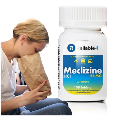 Reliable-1 Laboratories Meclizine HCL 25mg 100 Tablets (1 Bottle)