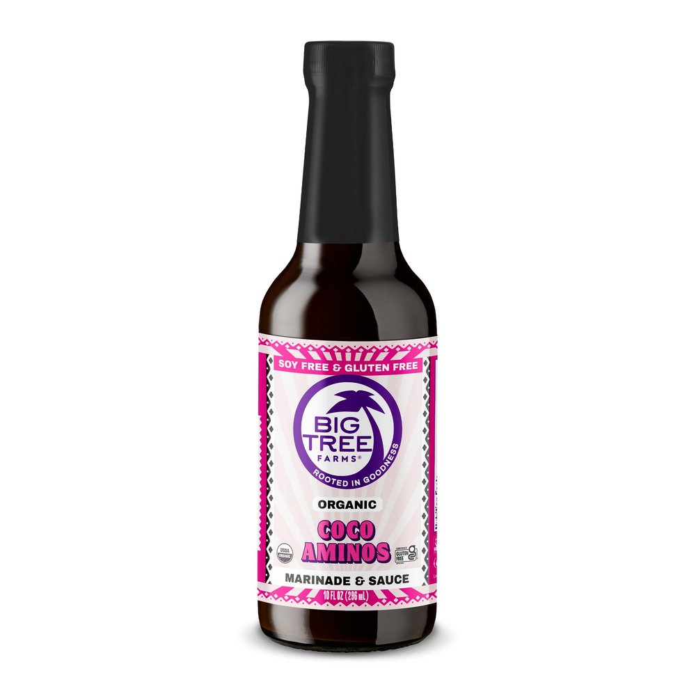Big Tree Farms Organic Coco Aminos - Liquid Coconut Aminos, Soy-Free Sauce, Low Sodium, Soy Alternative, Gluten Free, Kosher, Warmly Umami, Marinade & Sauce, Non-GMO - Original, 10 Fl Oz (Pack of 1)