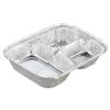 Aluminum Oblong Container With Lid, 3-Compartment view 1