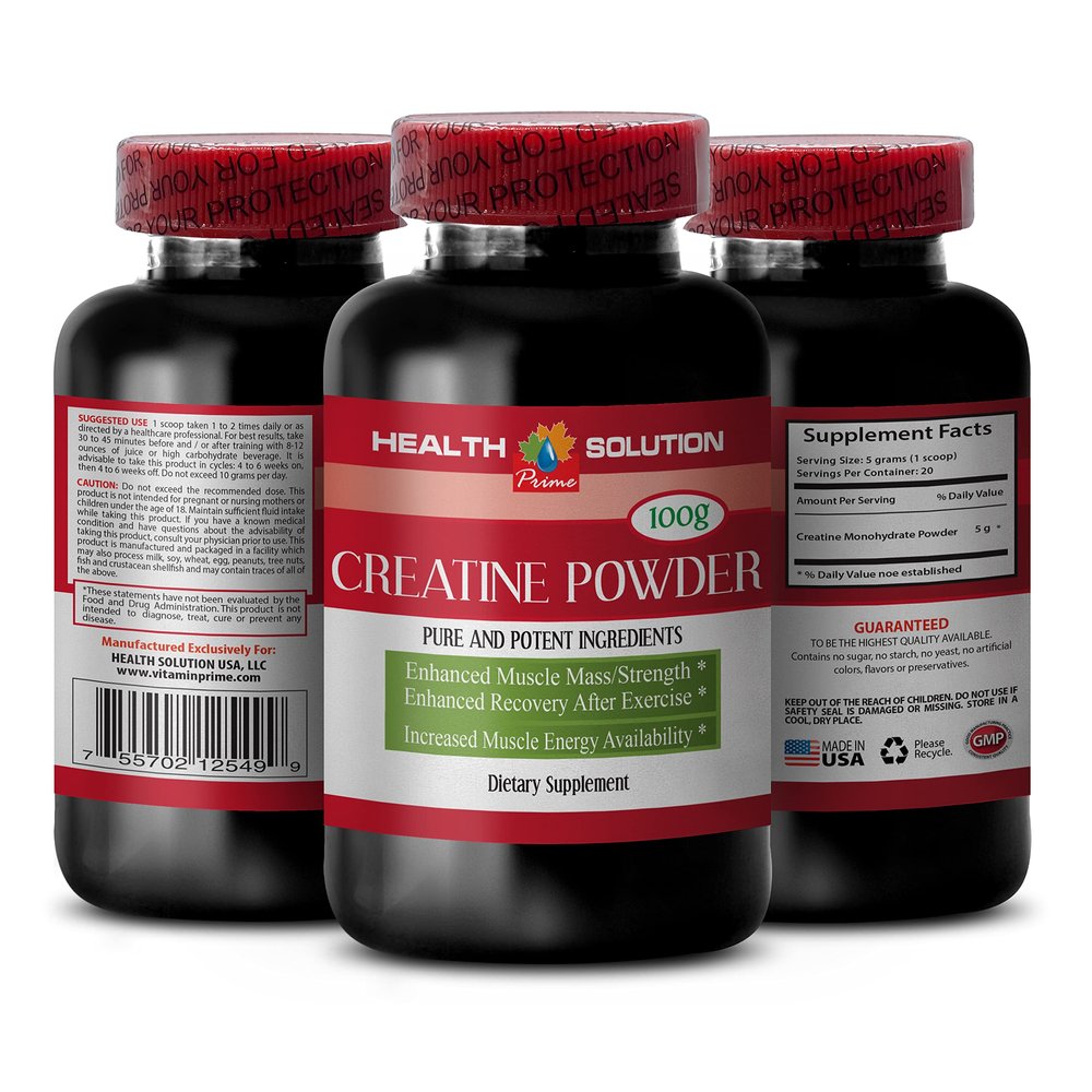 Creatine monohydrate organic - CREATINE POWDER 100g - boost muscle growth - creatine monohydrate powder - creatine micronized monohydrate - creatine monohydrate 5g powder - micronized creatine 1 Bot