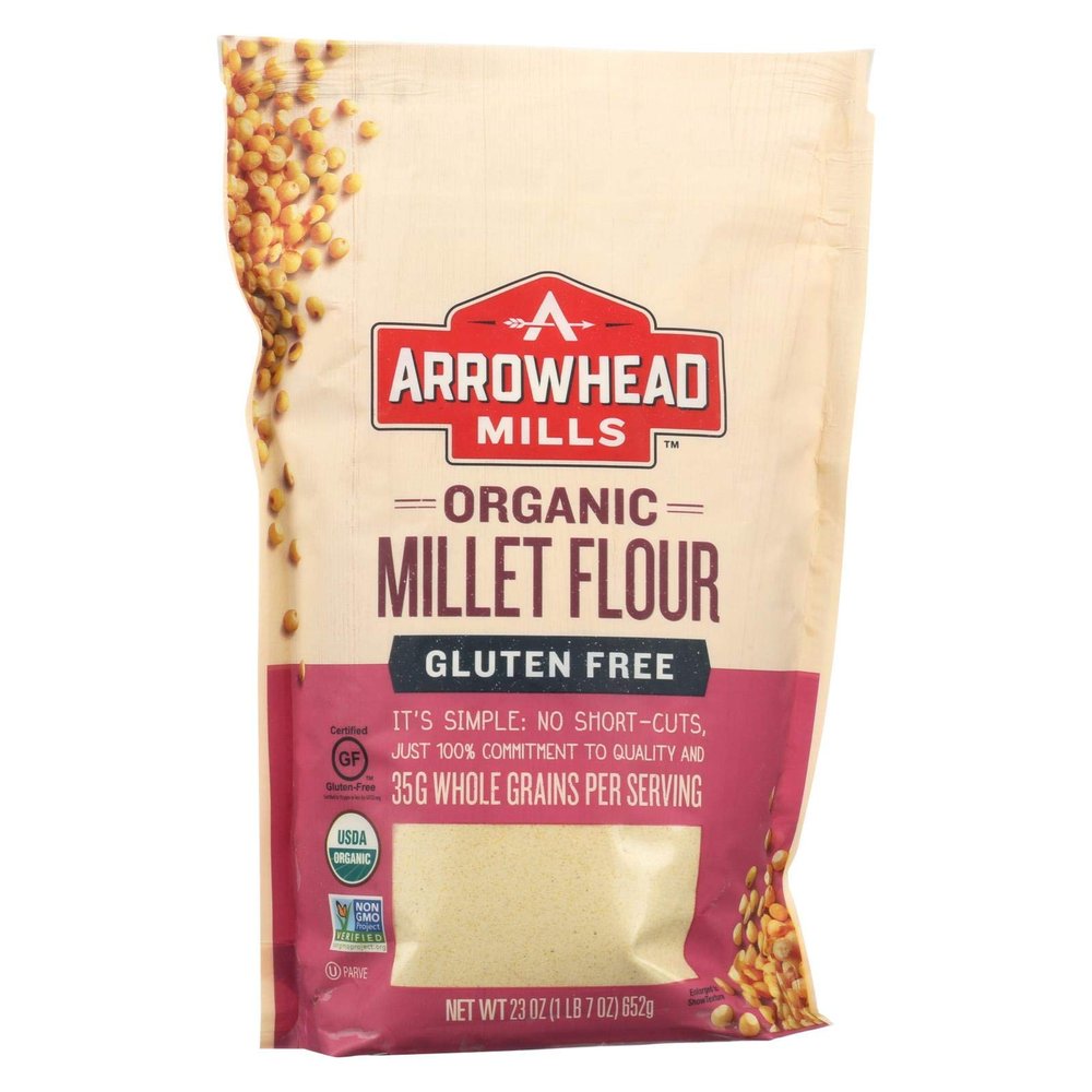 Arrowhead Mills - Organic Millet Flour - Gluten Free - Case of 6 - 23 oz.
