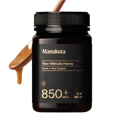 Manukora Raw Manuka New Zealand Honey MGO 850+, Non-GMO, Monofloral, 3rd-Party Tested, Glyphosate Residue Free Certified, 2000+ Natural Compounds, Traceable Hive-to-Hand, Digestive & Immune Support 500g