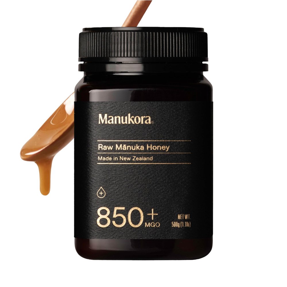 Manukora Raw Manuka New Zealand Honey MGO 850+, Non-GMO, Monofloral, 3rd-Party Tested, Glyphosate Residue Free Certified, 2000+ Natural Compounds, Traceable Hive-to-Hand, Digestive & Immune Support 500g