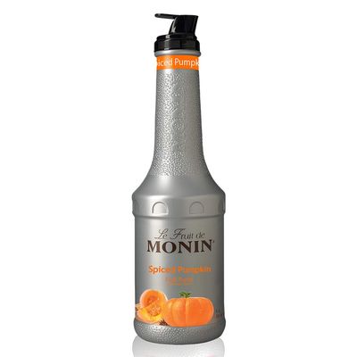 Monin - Spiced Pumpkin Pure, Pumpkin and Cinnamon Flavor, Natural Flavors, Great for Lattes, Milkshakes, Specialty Coffees, and Cocktails, Non-GMO, Gluten-Free (1 Liter)