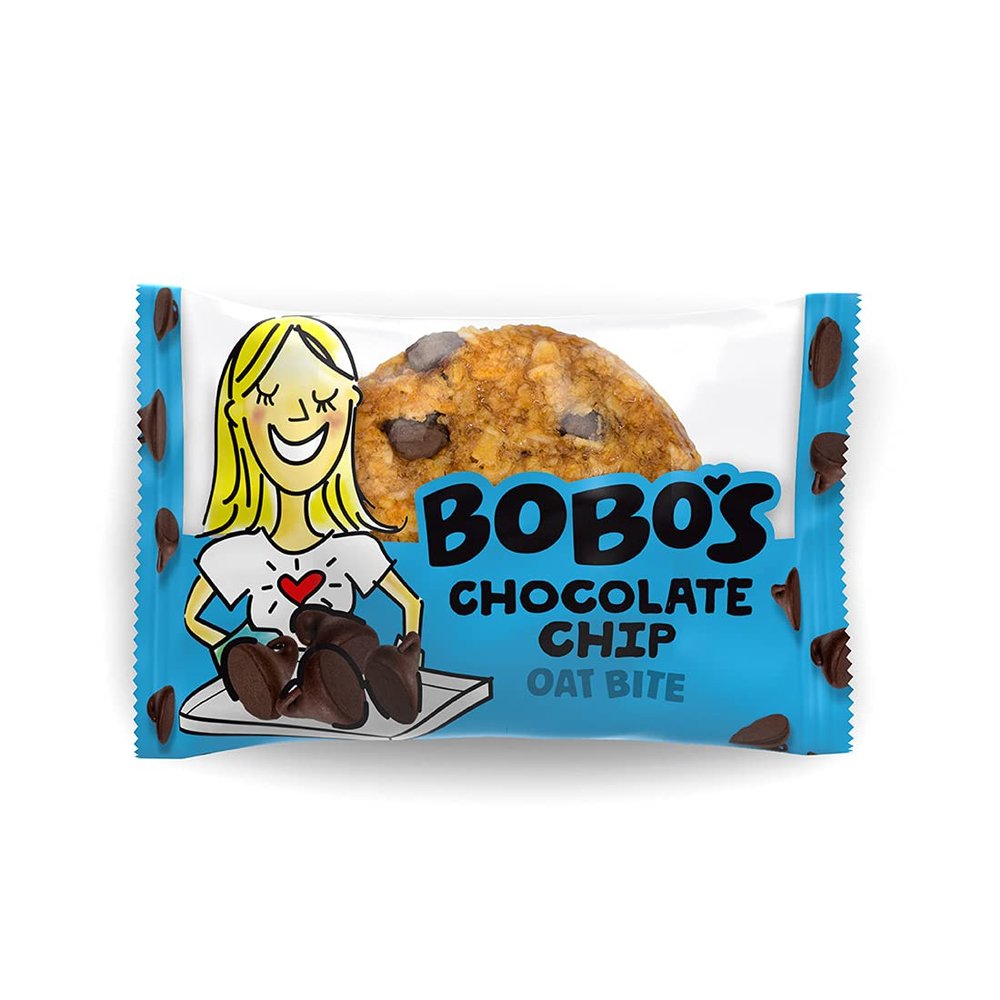 Bobo's Oat Bites, Original with Chocolate Chips, 1.3 oz Bites (24 Pack Box), Gluten Free Whole Grain Snack, Vegan On-The-Go