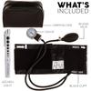 White Coat Deluxe Aneroid Sphygmomanometer Professional Blood Pressure Monitor with Adult Sized Black Cuff and Carrying Case view 3