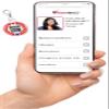 Dynotag Web Enabled Smart Medical ID/Emergency Information Round Steel Tag - 30 mm. Includes Lobster Clasp, with DynoIQ & Lifetime Service. view 2