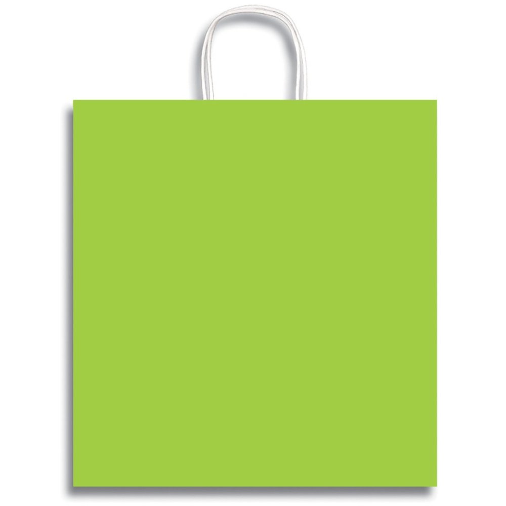 12 x 19" Jumbo Clay Coat Paper Party Supplies Favor Gift Bags with Handle (Limon Green)