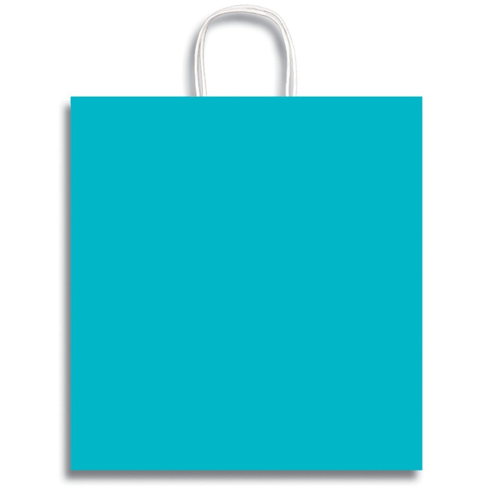 12 x 19" Jumbo Clay Coat Paper Party Supplies Favor Gift Bags with Handle (Ocean Blue)