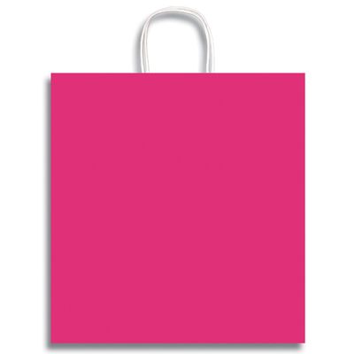 12 x 19" Jumbo Clay Coat Paper Party Supplies Favor Gift Bags with Handle (Bombay Pink)