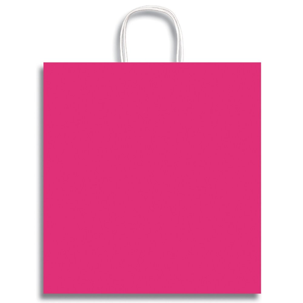 12 x 19" Jumbo Clay Coat Paper Party Supplies Favor Gift Bags with Handle (Bombay Pink)