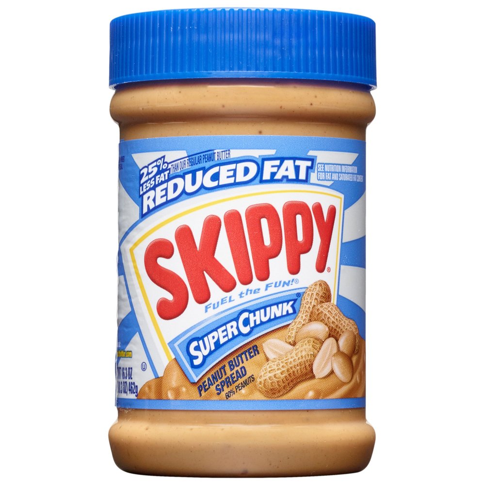SKIPPY Reduced Fat SUPER CHUNK Extra Crunchy Peanut Butter Spread, 16.3 Ounce