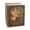 Wood Cremation Urn - Walnut Book with Doves Companion view 1