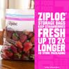 Ziploc 2 Gallon Food Storage Bags, Grip 'n Seal Technology for Easier Grip, Open, and Close, 36 Bags Total view 4