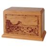 Wood Cremation Urn - Natural Cherry Desert view 1