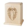 Wood Cremation Urn - Maple Angle view 1
