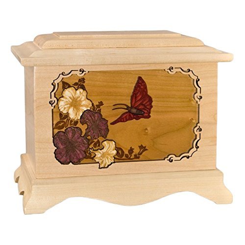 Wood Cremation Urn - Maple Butterfly Ambassador