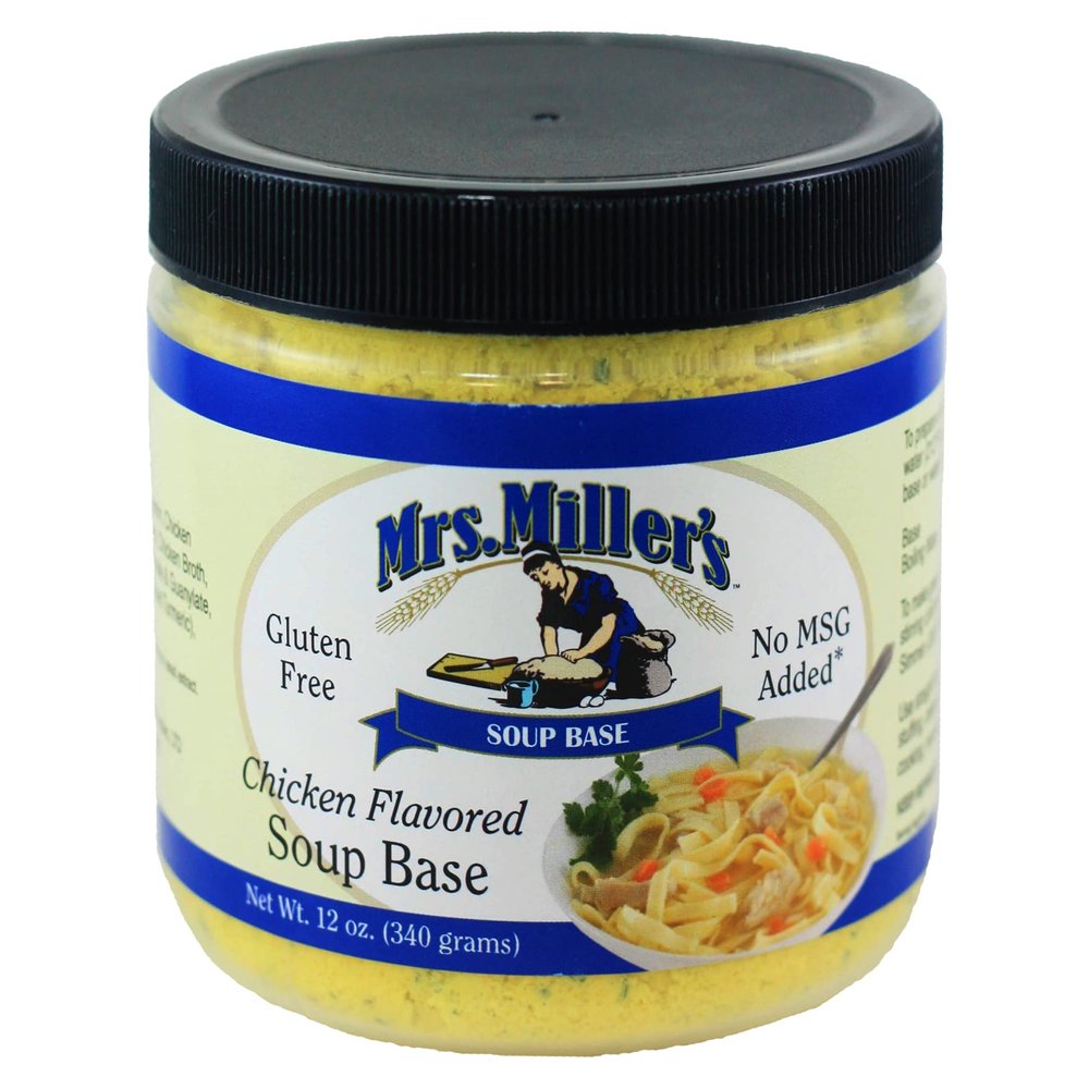 AmishTastes Mrs. Miller's Chicken Flavored Soup Base, Gluten-Free, No MSG, 12 oz. (Pack of 2)