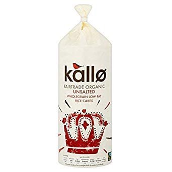 Kallo Organic Fairtrade Rice Cakes No Added Salt 130g