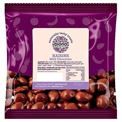 Biona Organic Raisins Milk Chocolate - 60g