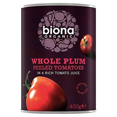 Biona Organic Whole Plum Peeled Tomatoes - 400g
