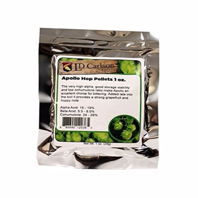HopUnion COMINHKPR104129 Hop Pellets for Home Brew Beer Making (Apollo) 1 oz., Green