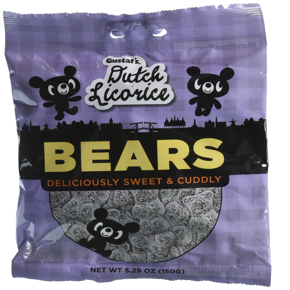 Gustaf's Sugar Licorice Bears 5.2 Oz Retail Bag