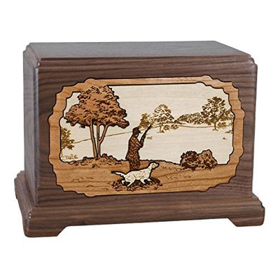 Wood Cremation Urn - Walnut Hunting Hampton