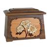 Wood Cremation Urn - Walnut Mums Astoria view 1