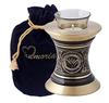 MEMORIALS 4U Majestic Golden Aura Tealight Urn - Black & Gold Tea Light Urn for Ashes - Candle Urn - NOT Intended for Full Cremation Ash Quantity view 1