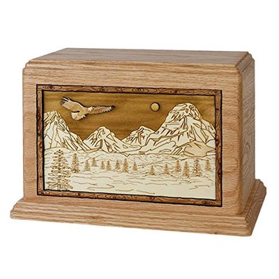 Wood Cremation Urn - Mountain Splendor Hampton (Oak)