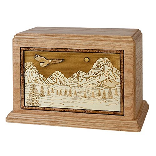 Wood Cremation Urn - Mountain Splendor Hampton (Oak)