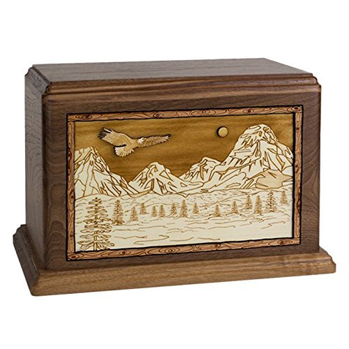 Wood Cremation Urn - Mountain Splendor Hampton (Walnut)