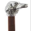 Irish Setter Walking Cane with Silver Plated Handle Wood Cane for Dog Lover. Imported from Italy view 1