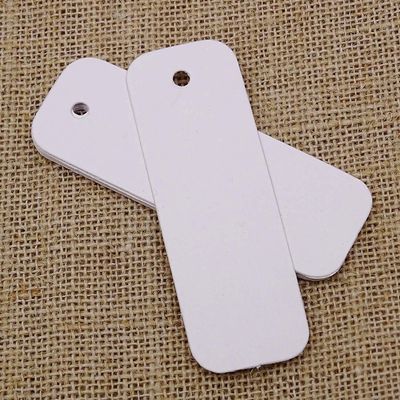 1000 PCS Rectangular Shape White Card PaperGift Tags Bonbonniere Wedding Favor Hang Tag with Free Natural Jute Twine