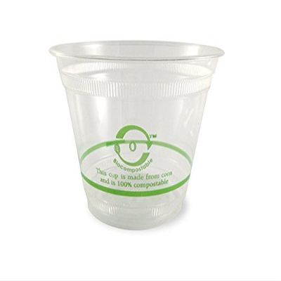 World Centric Ingeo Compostable Clear Squat Cold Cup, 9 Ounce - 1000 per case.