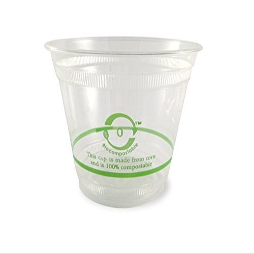 World Centric Ingeo Compostable Clear Squat Cold Cup, 9 Ounce - 1000 per case.
