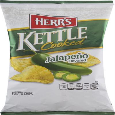 Herr's Kettle Cooked Potato Chips Jalapeno - 7.5 oz. (4 Bags)